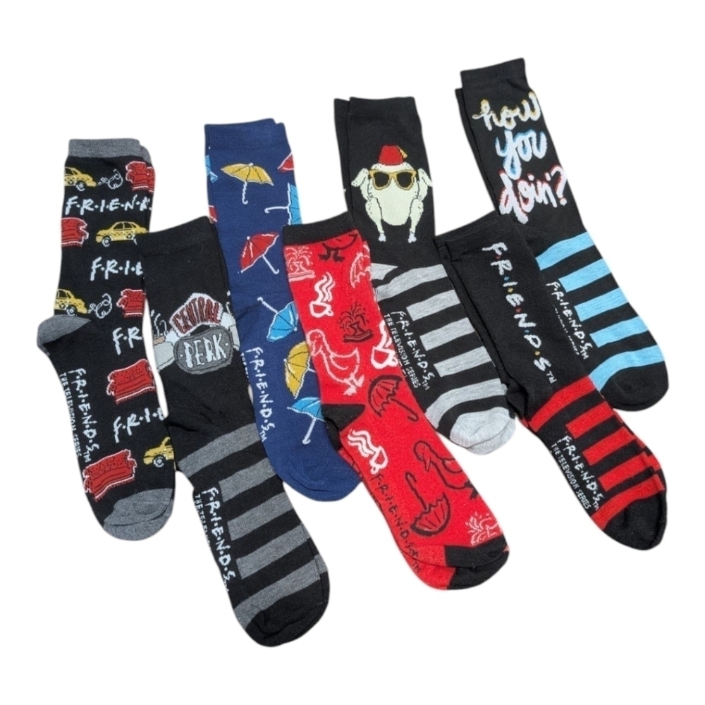 FRIENDS Dress Socks Novelty Men's 7 pairs